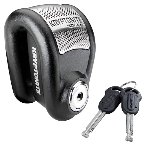 Kryptonite Heavy Duty Motorcycle Alarm Disc Lock – Anti-Theft Powersport Brake Lock with 120dB Siren, Weather-Resistant Security for Motorcycles & Scooters | powersports-anti-theft-devices