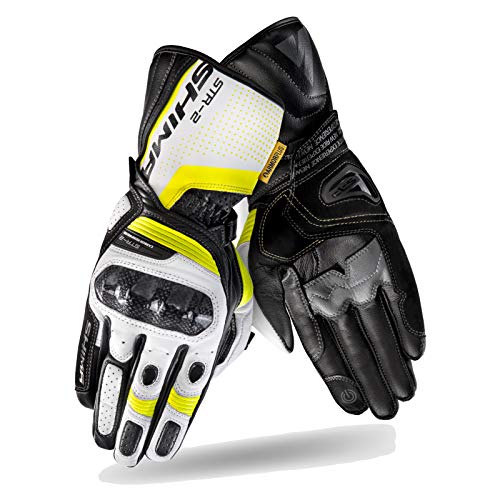 SHIMA STR-2 Motorcycle Gloves Men Leather Biker Armoured Ventilated Protectors Sliders Racing Powersports Motorsport