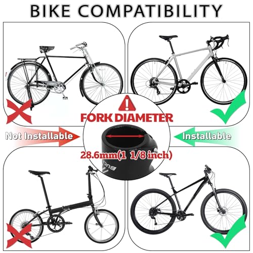 BUCKLOS Bike Stem Riser Handlebar Extender for MTB 1-1/8″ 28.6mm Bike Fork