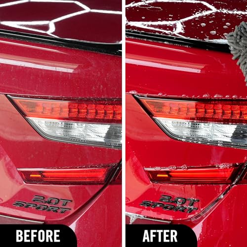 Turtle Wax Hybrid Solutions Ceramic Car Wash and Wax, Gentle pH Neutral Car Cleaner with Extreme Water Beading Paint Protection, High Gloss Spot-Free, Car Wax Shine, Fruity Scent, 48 oz (Pack of 1)