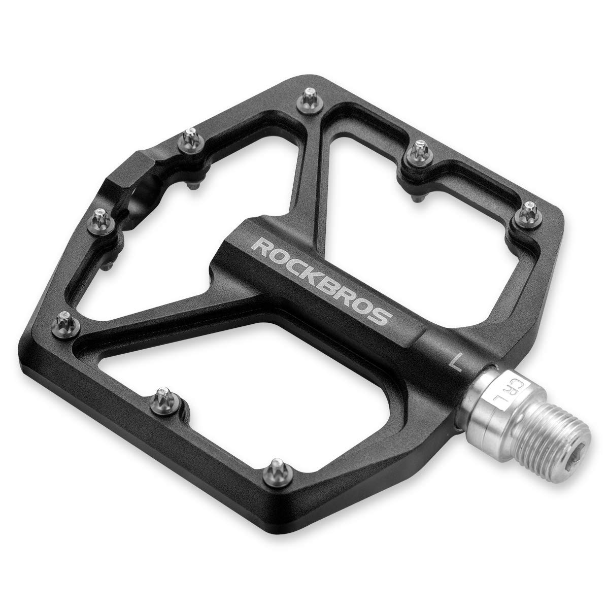 ROCKBROS Mountain Bike Pedals MTB Pedals Bicycle Flat Pedals Aluminum 9/16" Sealed Bearing Lightweight Platform for Road Mountain BMX MTB Bike