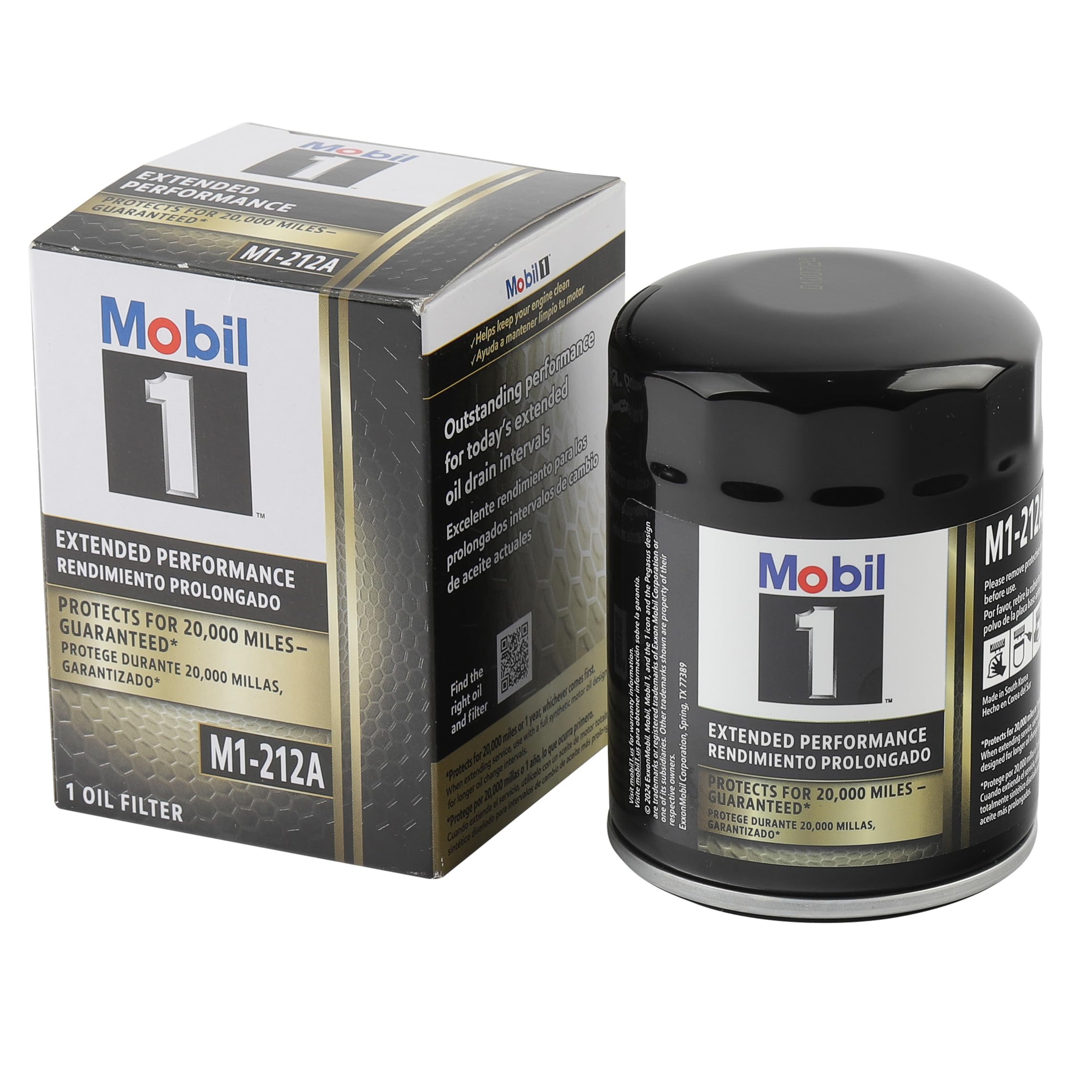 Mobil 1 M1-212A Extended Performance Oil Filter | Synthetic Blend, High Efficiency 25,000 Mile Protection