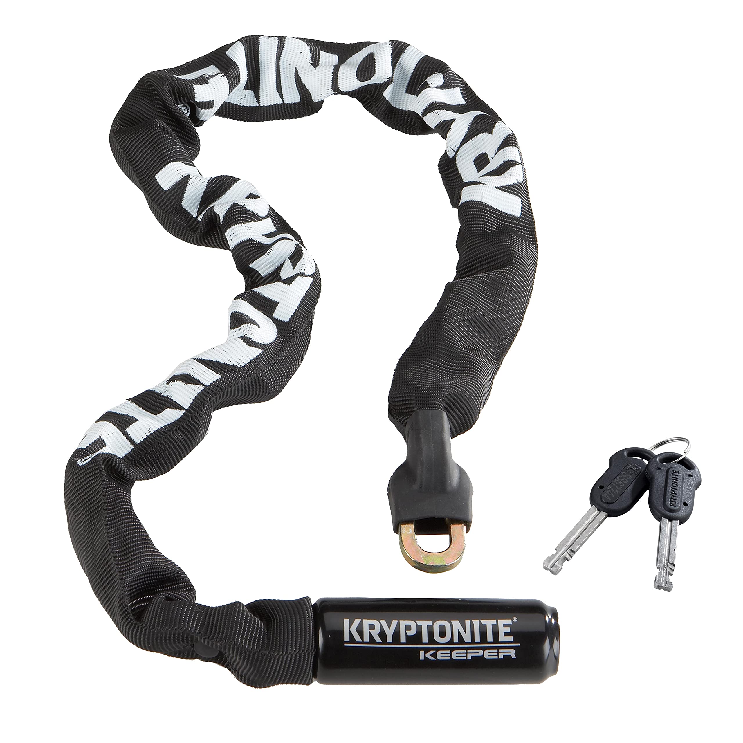 Kryptonite Keeper 785 Bike Chain Lock, 2.8 ft Heavy Duty Anti-Theft Lock | 7mm Manganese Steel Links, 85cm Length, Disc-Style Cylinder, Nylon Sleeve for Motorcycle, Scooter, Gate, Fence