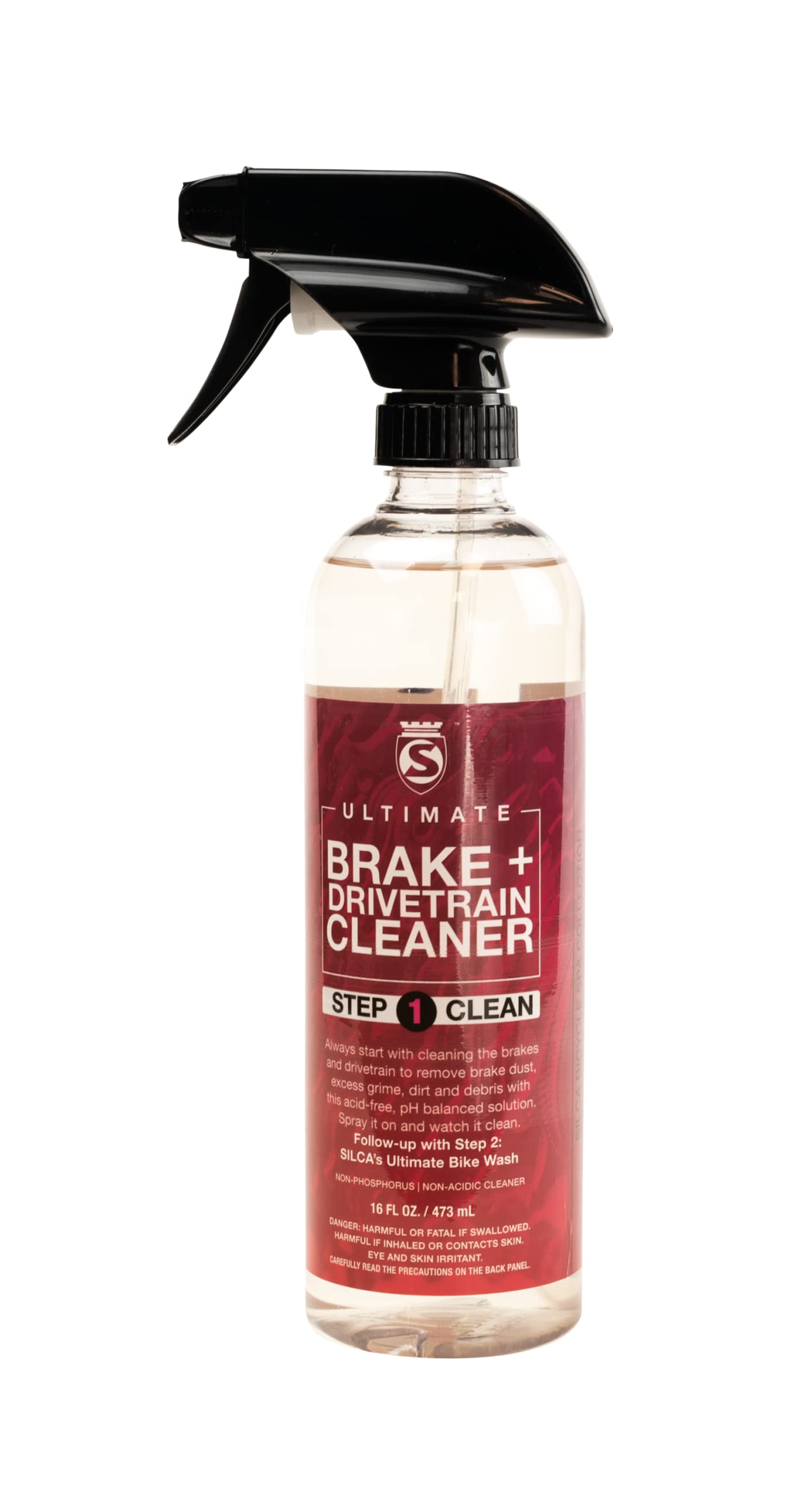 SILCA Ultimate SPA Disc Brake Cleaner and Bike Chain Cleaner - 16oz Spray | Step 1: Purple foam formula encapsulates grit and grime, safe on disc brakes, chains and cassettes, spray bottle