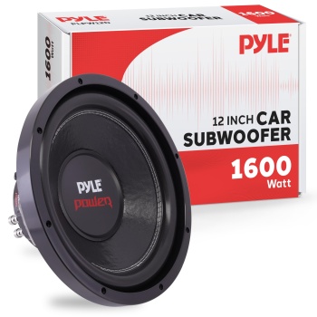 Pyle 12" Car Audio Speaker Subwoofer - 1600W High Power Bass Surround Sound Stereo Subwoofer Speaker System, Non-Press Paper Cone, 90 dB, 40 Ohm, 60 oz Magnet, 2'' 4 Layer Voice Coil, Black - PLPW12D